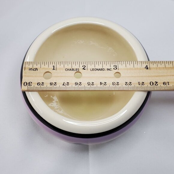 Native American Pottery Bowl Sunset Buffalo By Swift Eagle 4x3" Handmade - Picture 5 of 8